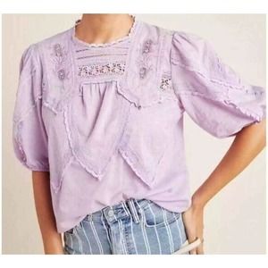 Anthropologie Lavender Blouse